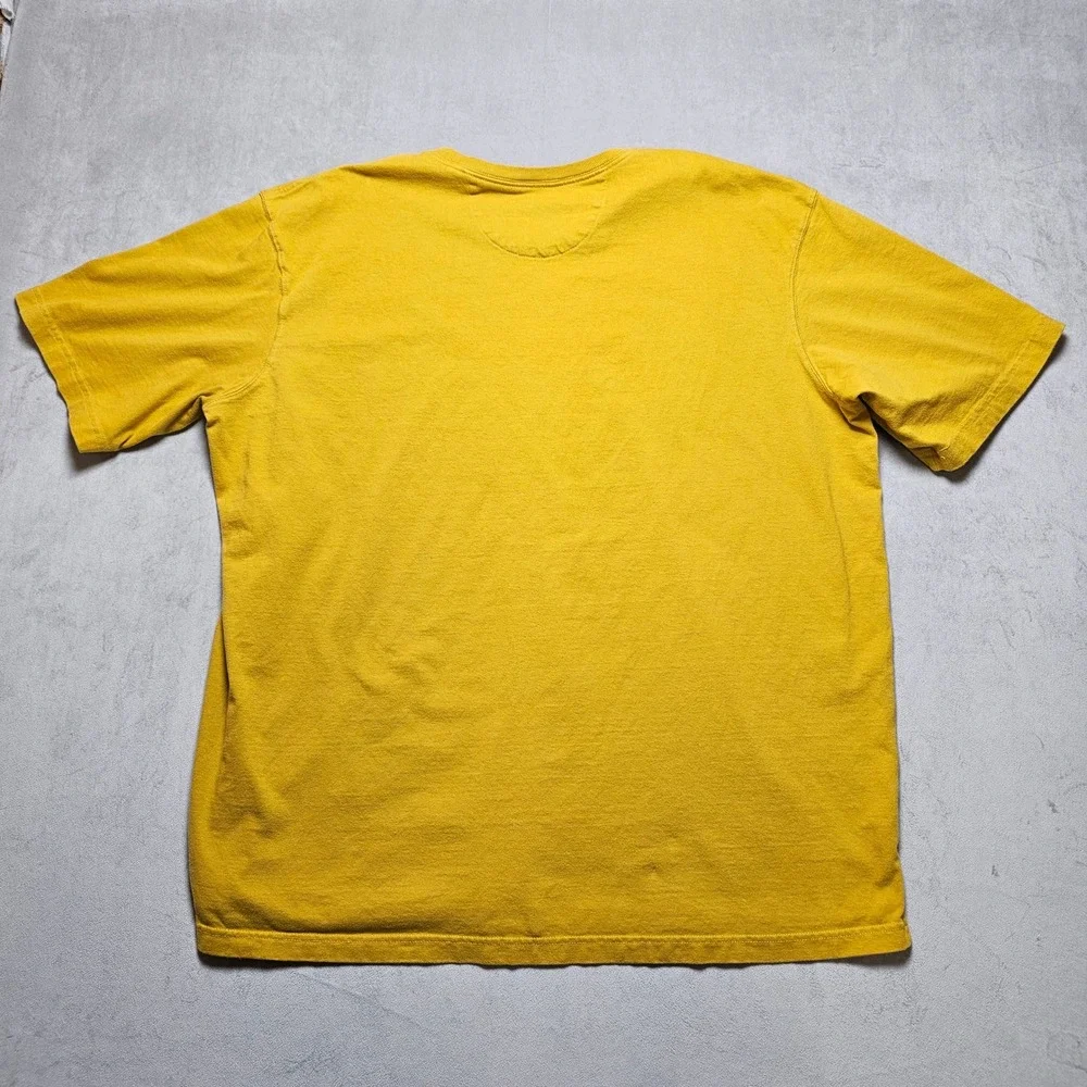 Duluth Trading Co Mens 2XL‎ Yellow Short Sleeve Crew Neck Workwear T-Shirt